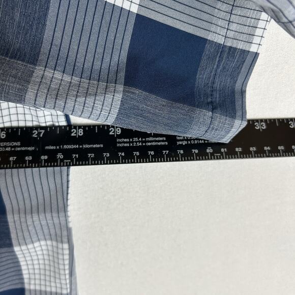 Orvis Tech Shirt Mens XXL Blue Plaid Classic Fit Short Sleeve Collared Button-Up - Picture 8 of 10